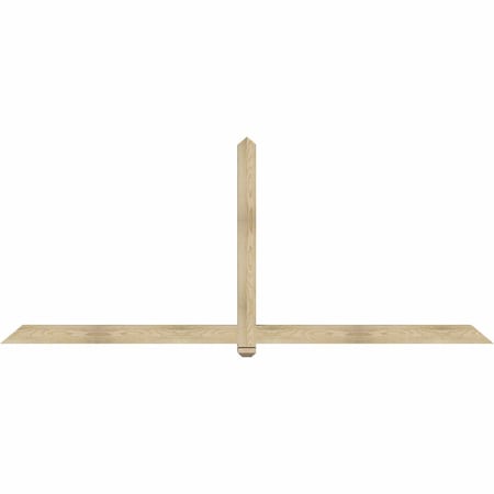 Ekena Millwork Eugene Rough Sawn Timber Gable Bracket, Douglas Fir, 108"W x 45"H x 4"D x 4"F, 10/12 Pitch GBW108X45X0404EUG00RDF
